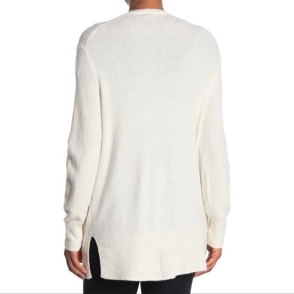 MADEWELL Cozy Short Walking Cardigan Antique Cream Wool-Alpaca Sweater - Picture 2 of 10